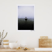 Boot in de mist poster (Keuken)