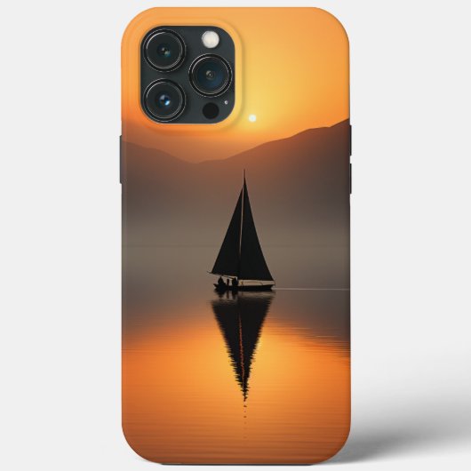 Boot in het meer met bergen landschap Case-Mate iPhone case (Achterkant)