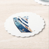 Boot Kartonnen Onderzetters (Gekanteld)