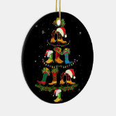 Boot Kerstmis Line Dance Funny Dansende Boots Keramisch Ornament (Rechts)