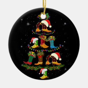 Boot Kerstmis Line Dance Funny Dansende Boots Keramisch Ornament