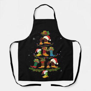 Boot Kerstmis Line Dance Funny Dansende Boots Schort