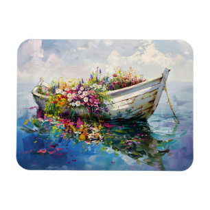 Boot met kleurrijke wilde bloemen Flexibel Magneet