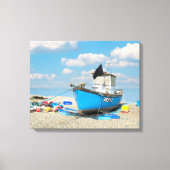 Boot op het strand canvas afdruk (Voorkant)