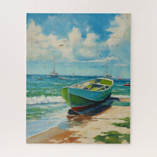 Boot op strand puzzel