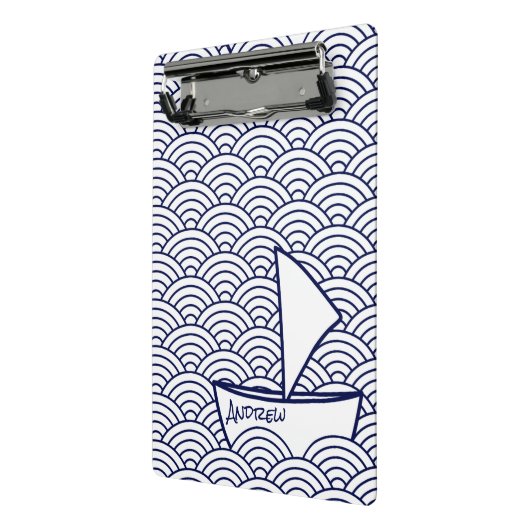 Boot op Waves Mini Klembord (Angled2)