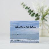 Boot op zee briefkaart (Staand voorkant)
