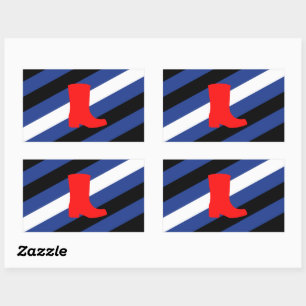 Boot Pride Flag Rechthoekige Sticker