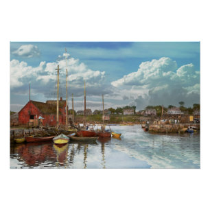 Boot - Rockport Mass - Motief Nummer Een - 1906 Perfect Poster