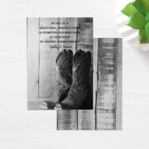 Boot rustique de cowboy Mariage occidental La char