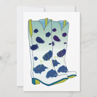 Boot Scoot Blank Card (Blue/Green) Kaart