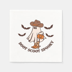 Boot Scoot Spooky Cowboy Ghost Groovy Retro Hallow Servet