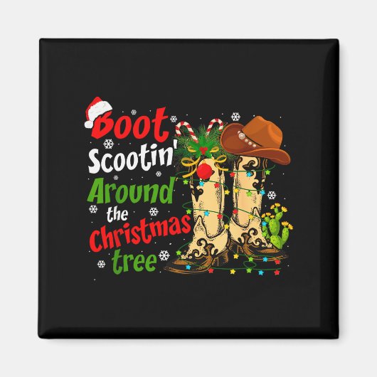 Boot Scootin' Around The Christmas Tree Country We Magneet (Voorkant)