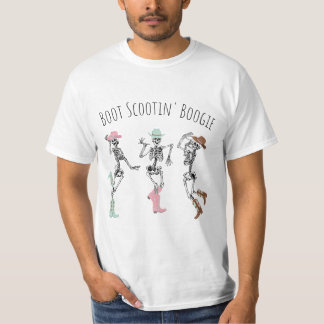 Boot Scootin Boogie Shirt, Halloween Skelet Swea T-shirt