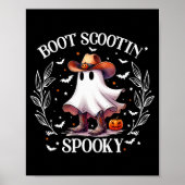 Boot Scootin Soky Retro Western Funny Halloween Cu Poster (Voorkant)