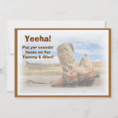 Boot Scootin' Western Dance Faire-part de mariage (Devant)