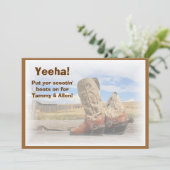 Boot Scootin' Western Dance Faire-part de mariage (Debout devant)