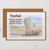 Boot Scootin Westerne Dance Wedding Uitnodiging (Voorkant / Achterkant)