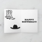 BOOT & SPURS VERJAARDAG KAART (Binnen)