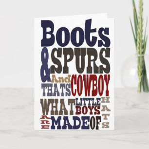 BOOT & SPURS VERJAARDAG KAART