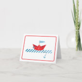 Boot | van het document dankt u kaardt bedankkaart (Voorkant)