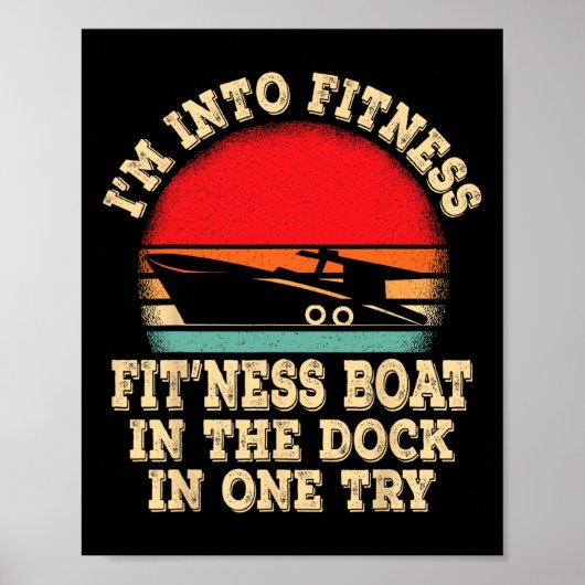 Boot varen Kapitein Poster (Voorkant)