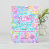 Boot Verjaardagsfeestje Slide Splash Pad Tie Dye G Kaart (Staand voorkant)