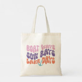 Boot Wave Zonnestralen Meer Dagen Tote Bag (Achterkant)