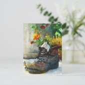 Boot With Flowers - Art Print Carte postale (Debout devant)