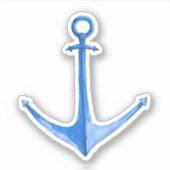 Bootanker Blauw Vinyl Sticker (Voorkant)