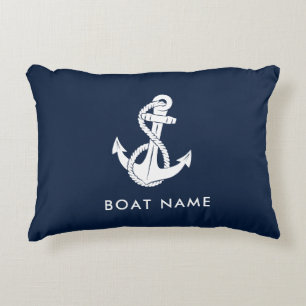 Bootanker en naam moderne cruise aangepast accent kussen