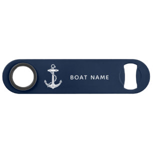 Bootanker marineblauw maritiem op maat speed flessenopener
