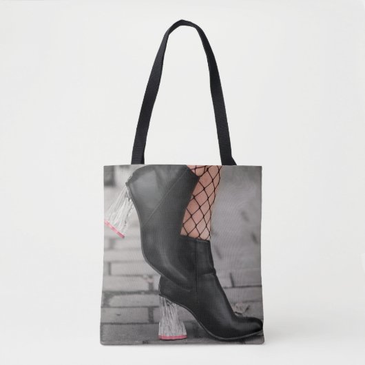 Booted & Bold Ankle Boot Tote Bag (Devant)