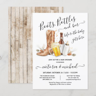 Bootflesjes en Baby shower bier Kaart