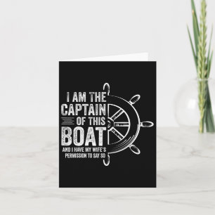 Bootgeschenken Ik ben de kapitein van deze boot ze Kaart
