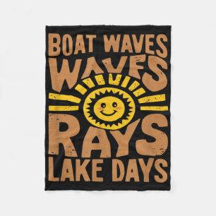 Bootgolven Zonnestralen Meer Dagen Grappige Retro Fleece Deken