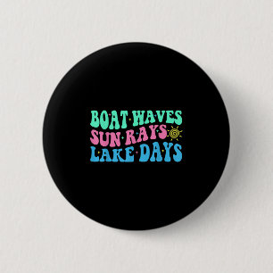 Bootgolven Zonnestralen Meer Dagen Zomer Vakantie Ronde Button 5,7 Cm
