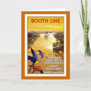 " Booth Line" Vintage Travel Poster Kaart