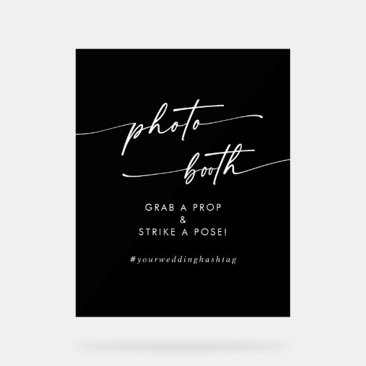 Booth Photo Boho Chic Modern Black Mariage (Recto)