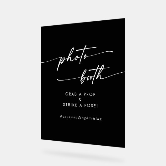 Booth Photo Boho Chic Modern Black Mariage (Angle)