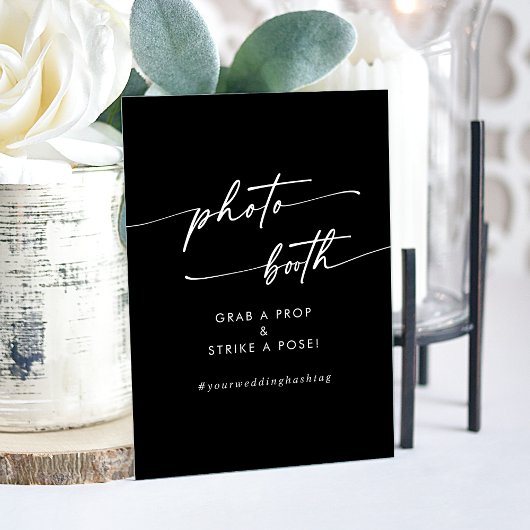 Booth Photo Boho Chic Modern Black Mariage