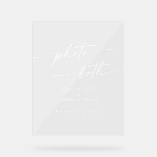 Booth Photo Boho Chic Modern Blanc Clair Mariage (Recto)