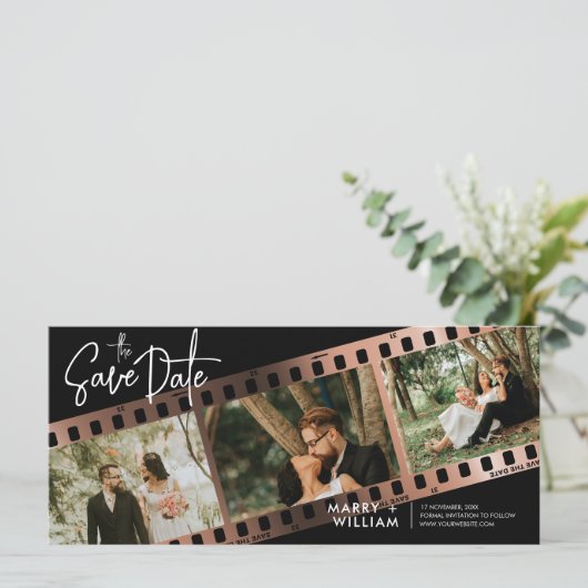 Booth Photo Moderne Enregistrer La Date Invitation (Debout devant)