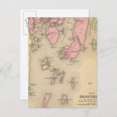 Boothbay, aangrenzende eilanden briefkaart (Voorkant / Achterkant)