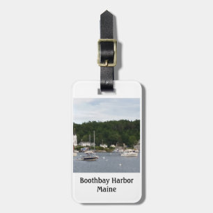 Boothbay Harbour Boats Bagagelabel met lederen rie