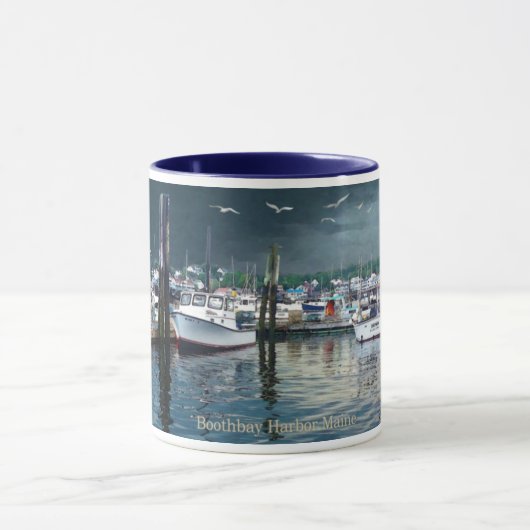 Boothbay Harbour Maine Coffee Mok (Midden)