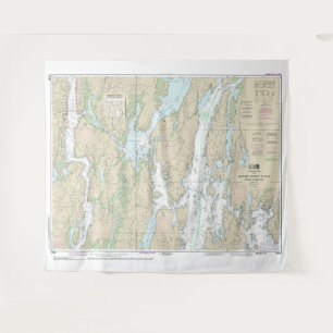 Boothbay Harbour to Bath Nautical Chart 13296 Wandkleed