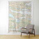 Boothbay Harbour to Bath Nautical Chart 13296 Wandkleed (In situ)