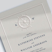 Boothelm Faux reliëf Classic Lijst Chic Wedding Kaart