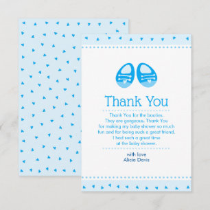 Bootie Call Blue Baby Boy Douche pour garçon Carte